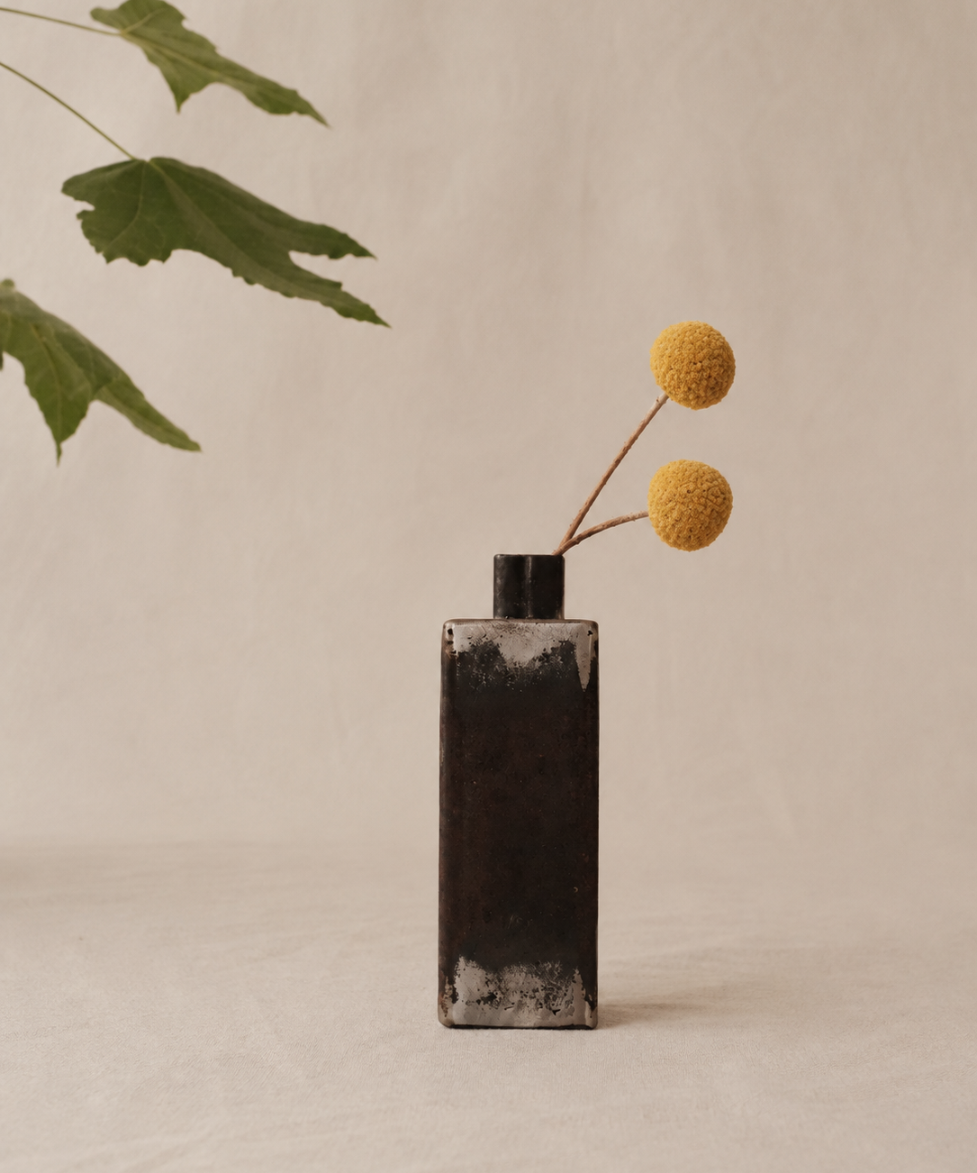 Raw Metal Vase