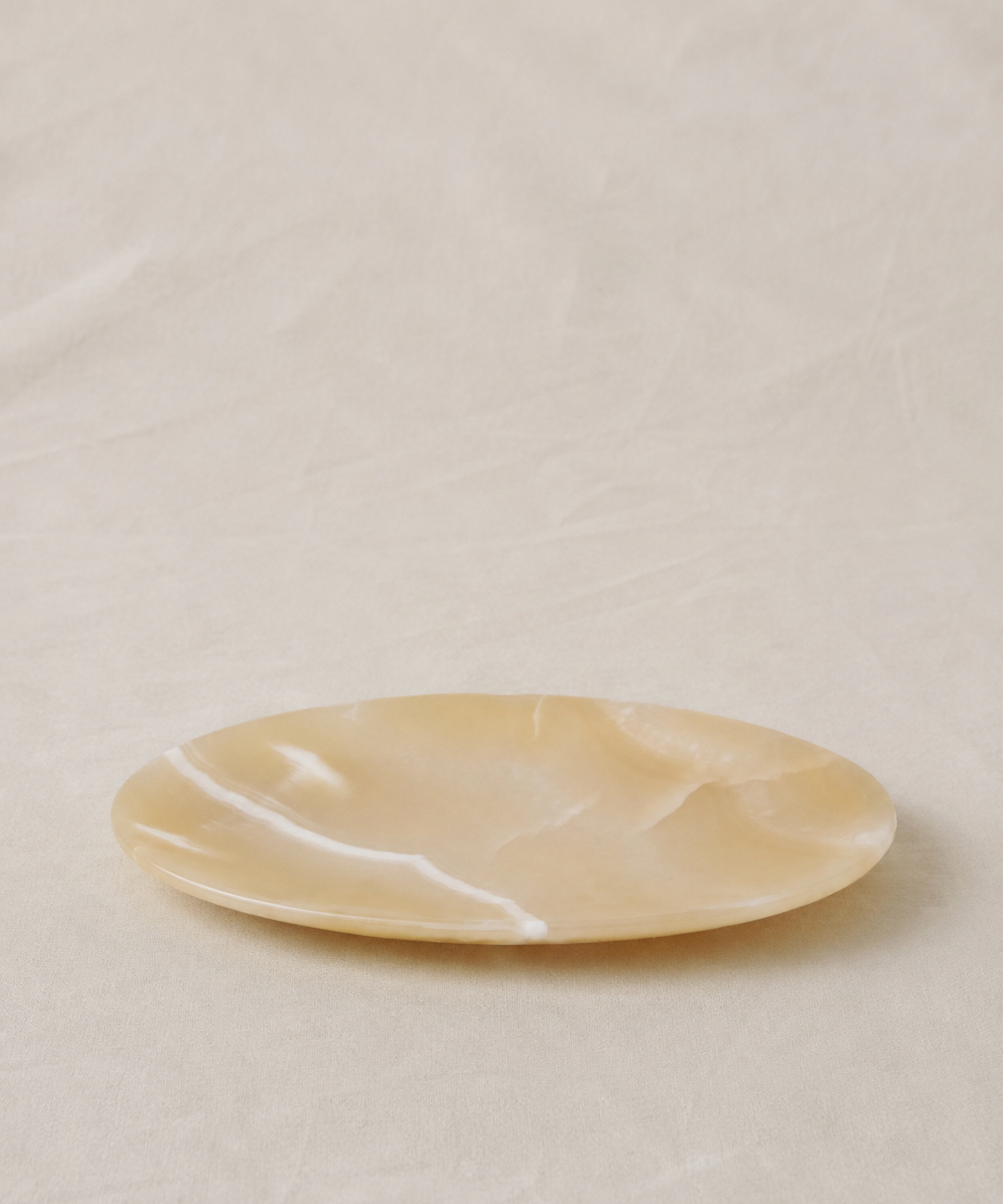 Alabaster oval plate