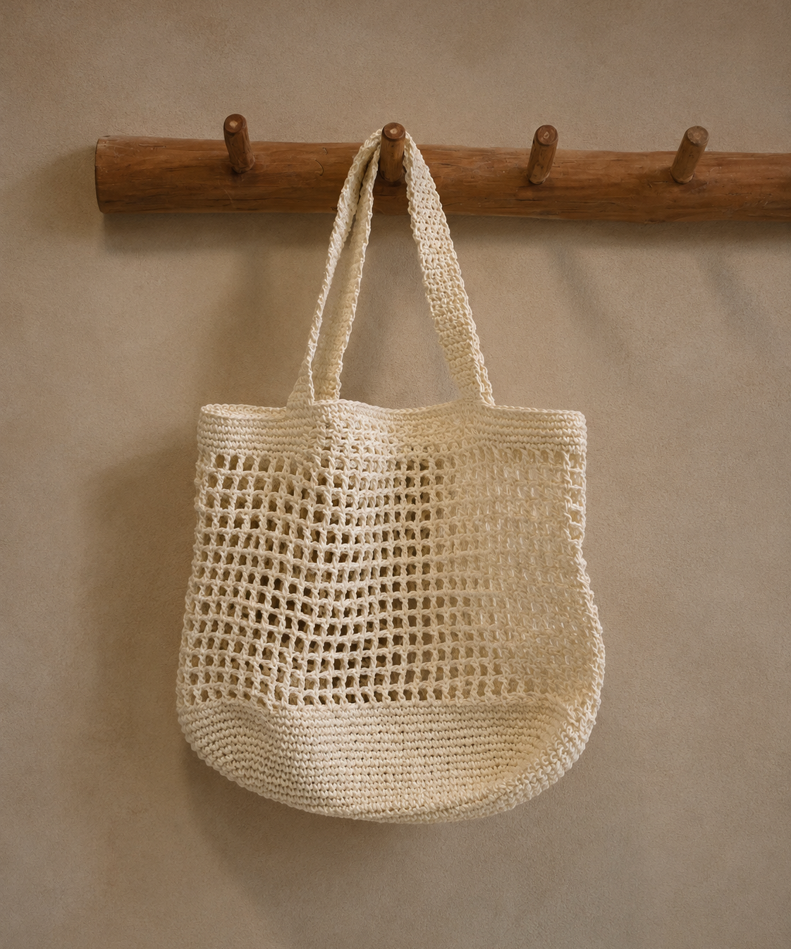 Raffia bag in cream