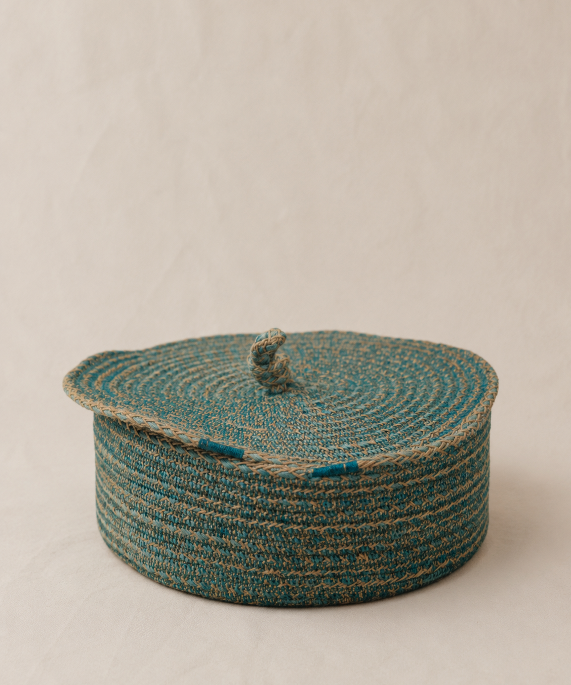 Woven Basket with Lid