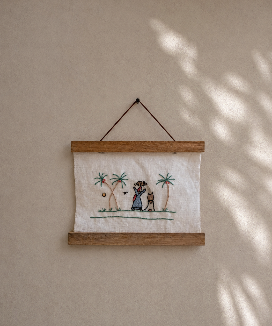 Embroidered wall art