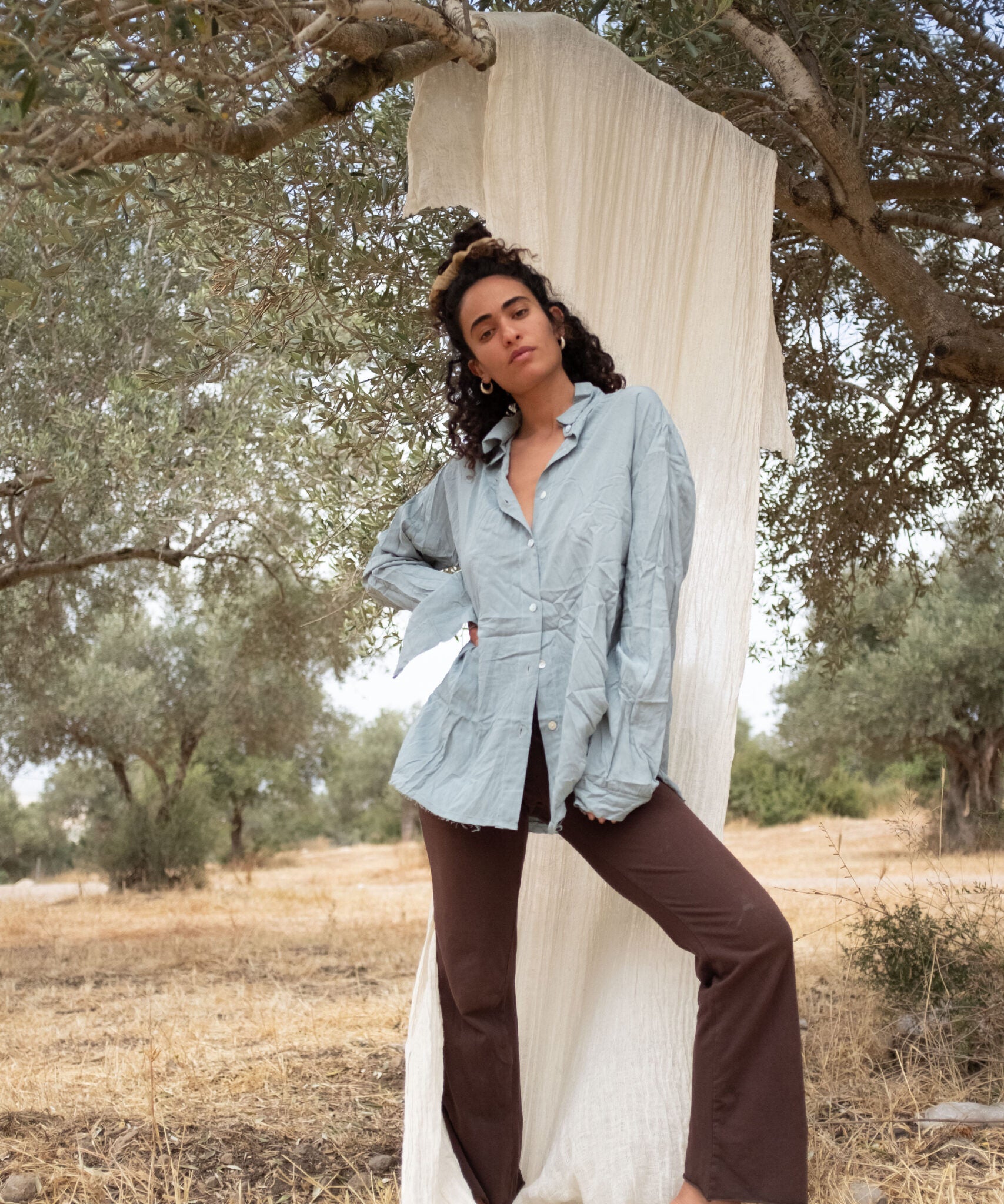 Cropped Buttoned Shirt