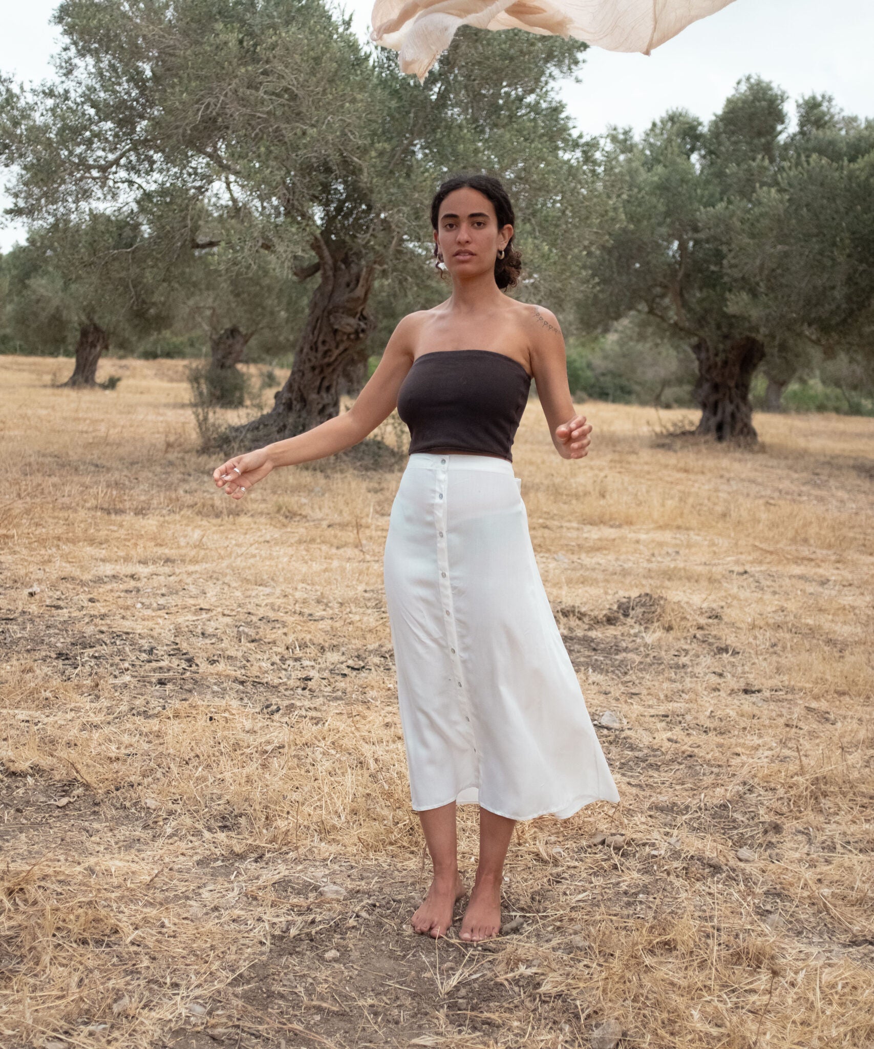 Buttoned Skirt