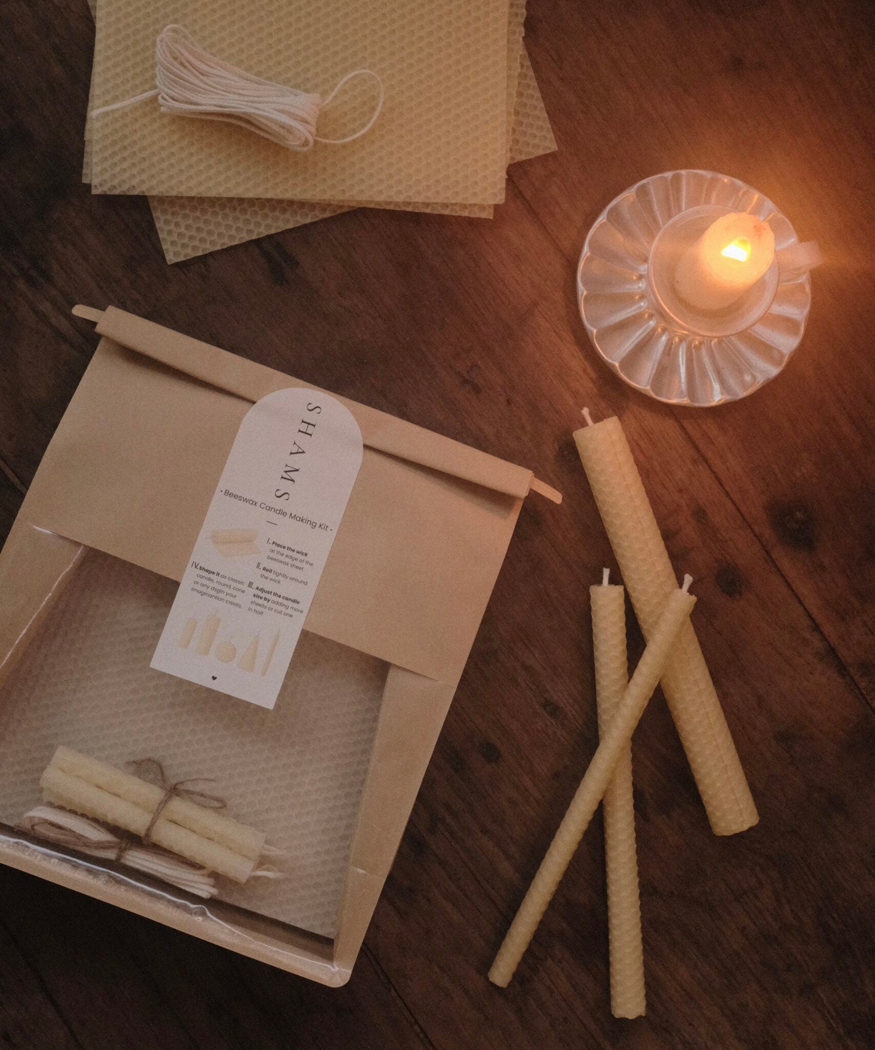 Beeswax Candle Kit