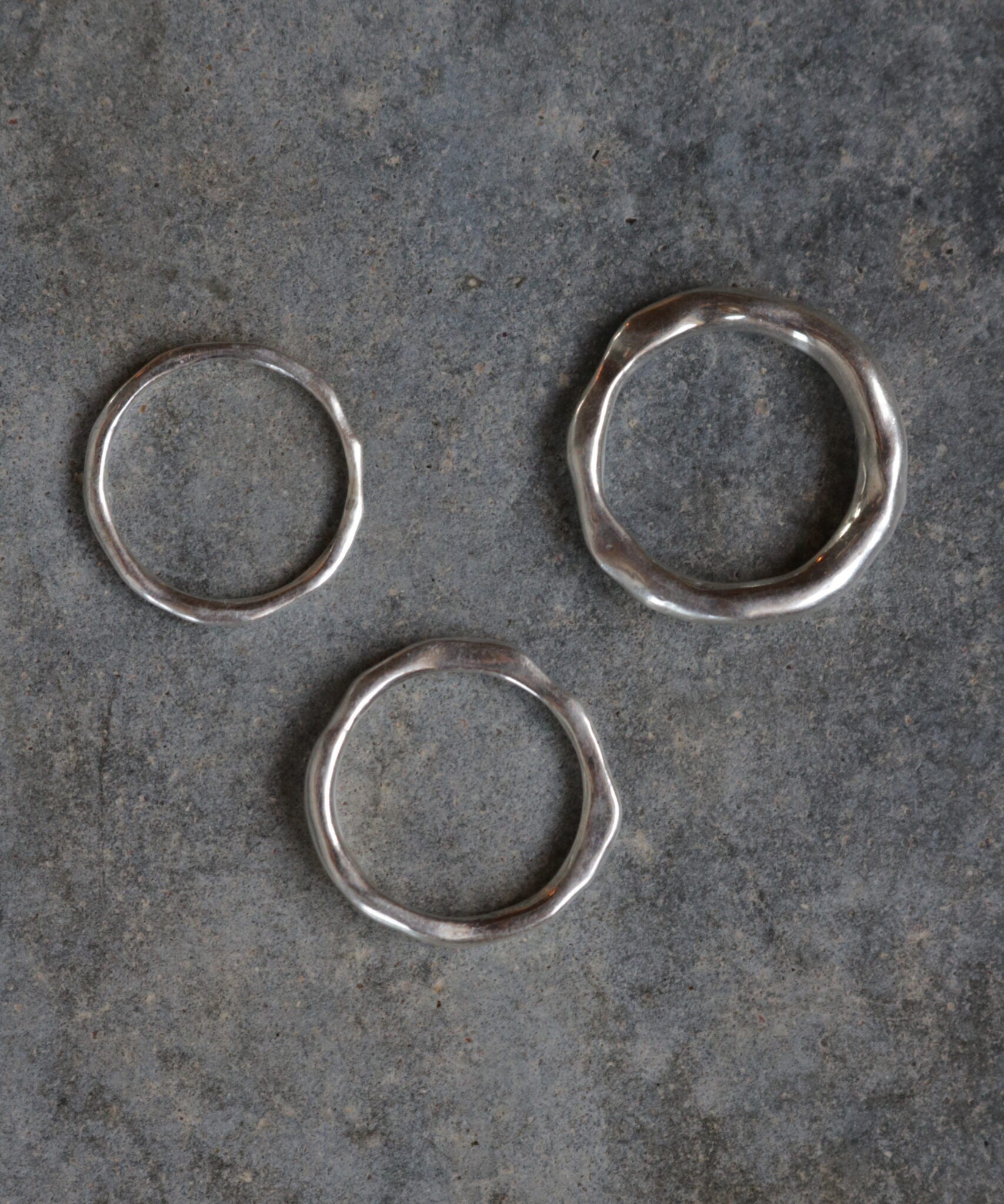 Raw silver ring no.4