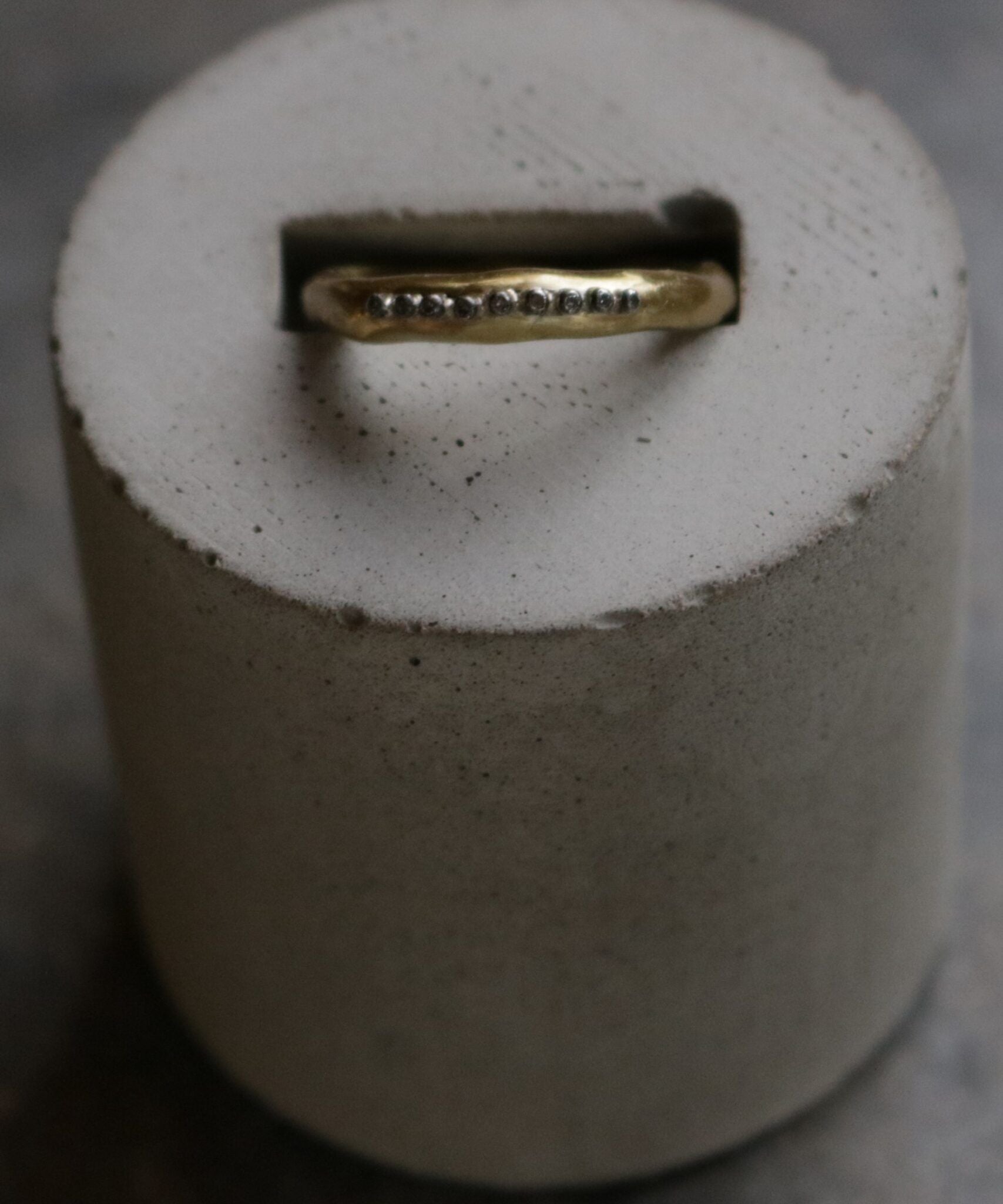 Copper diamond raw ring