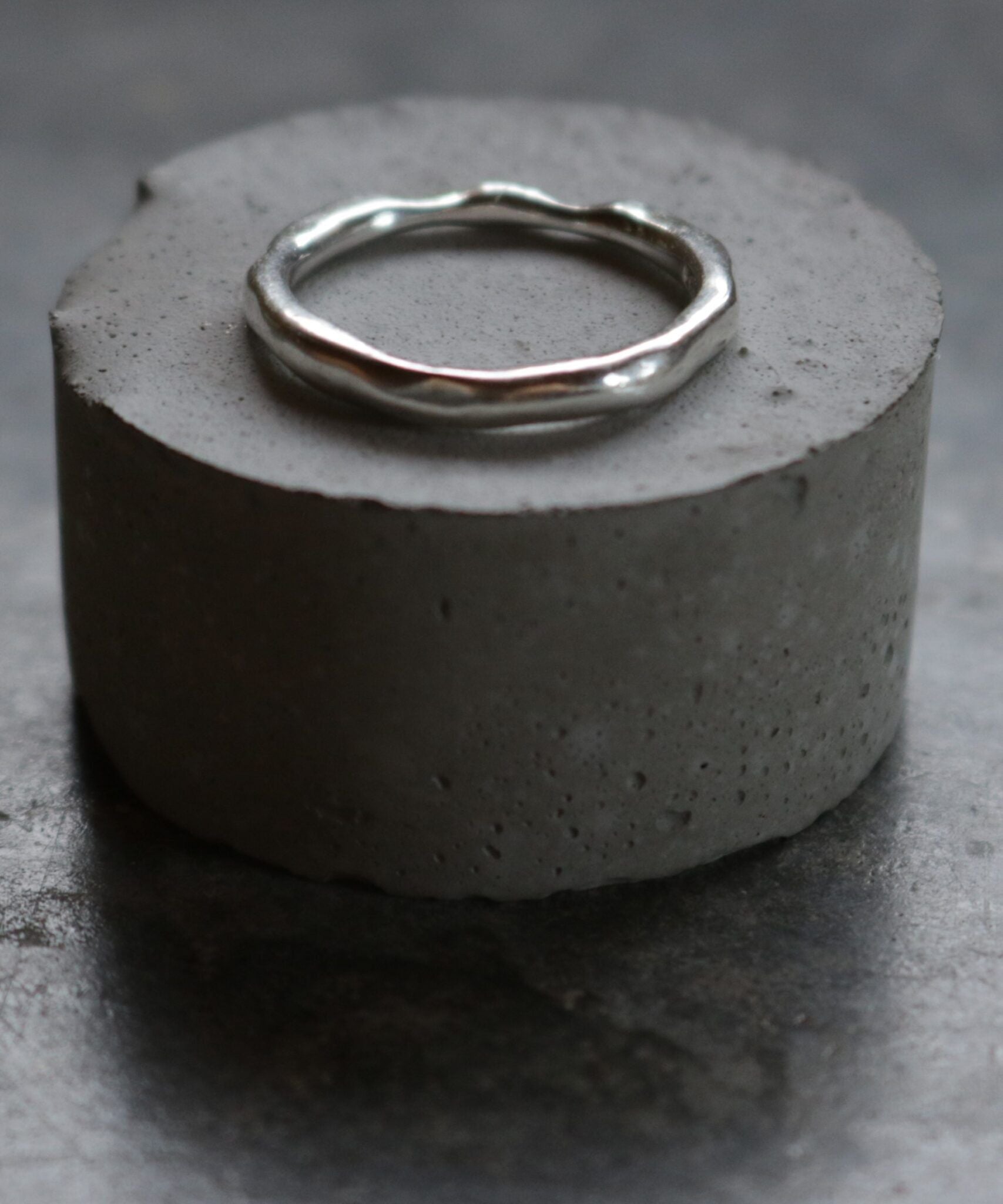 Raw silver ring no.4