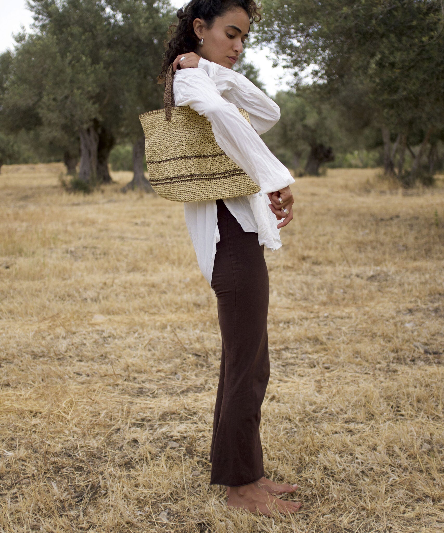 Tribal raffia bag