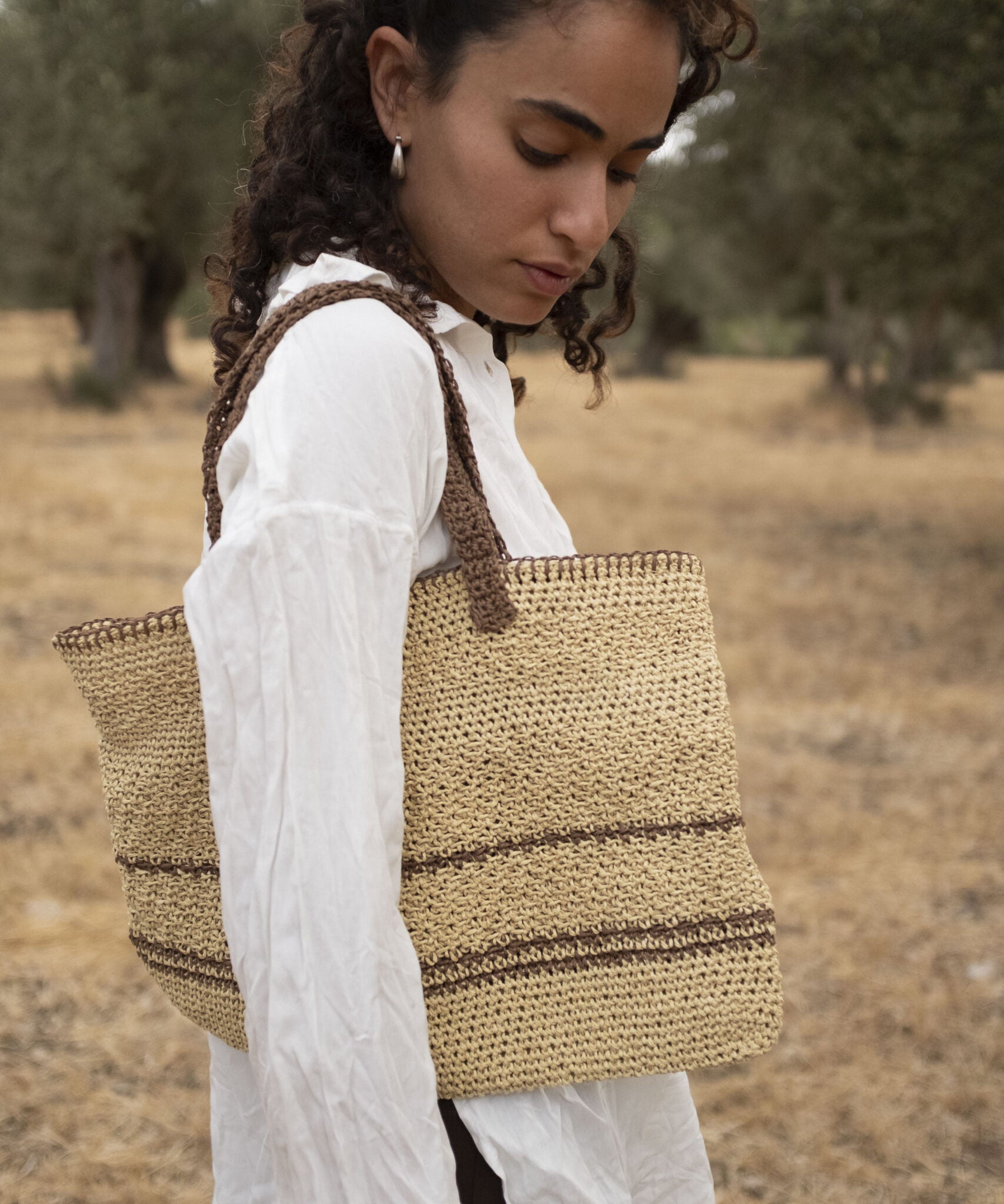 Tribal raffia bag