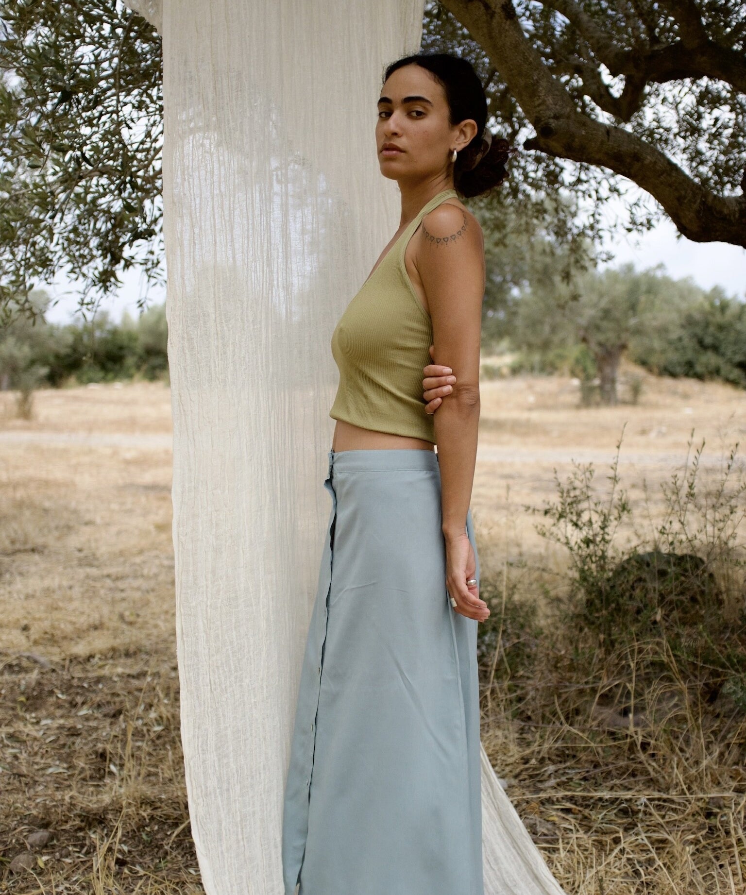 Buttoned Skirt
