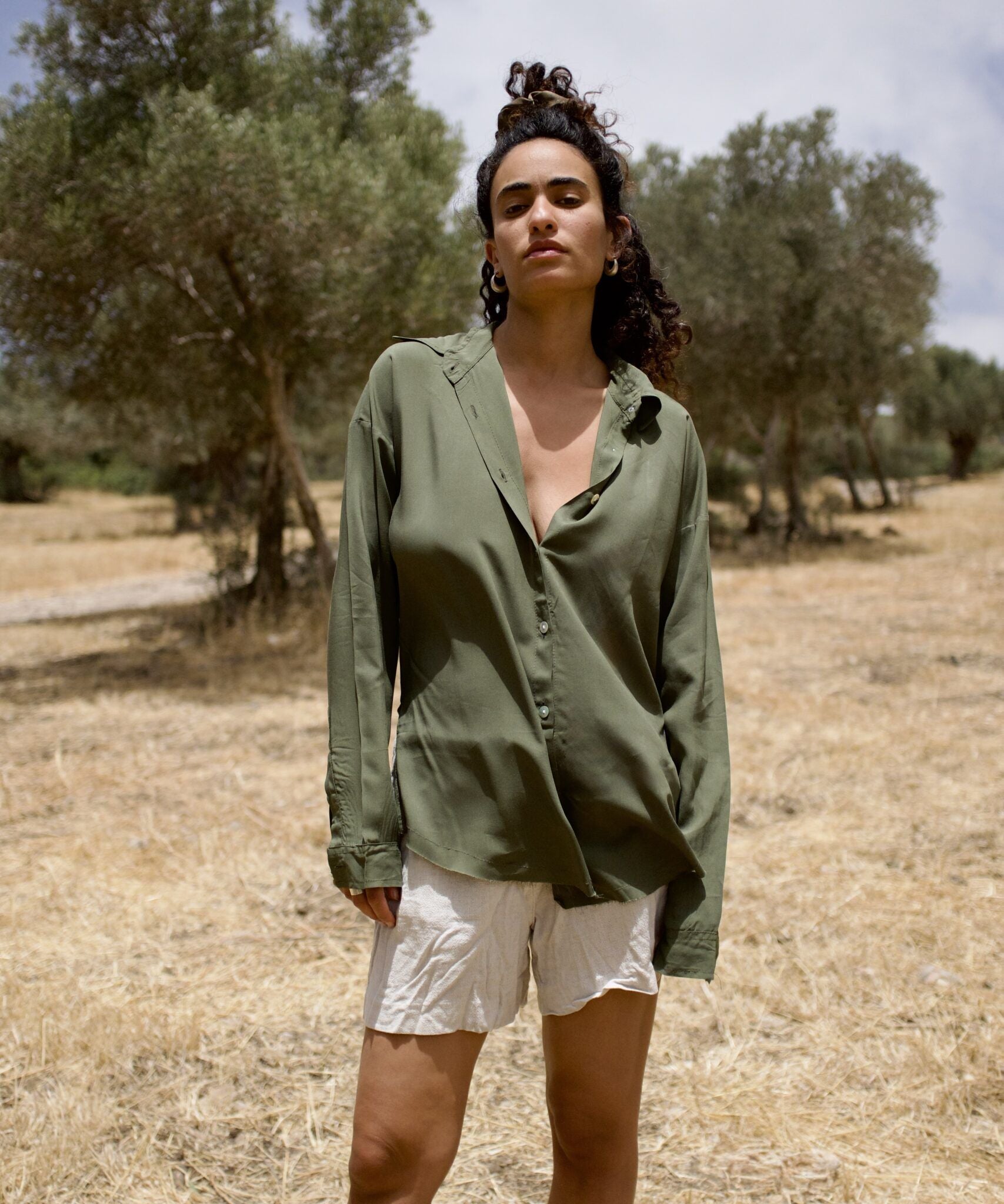 Cropped Buttoned Shirt