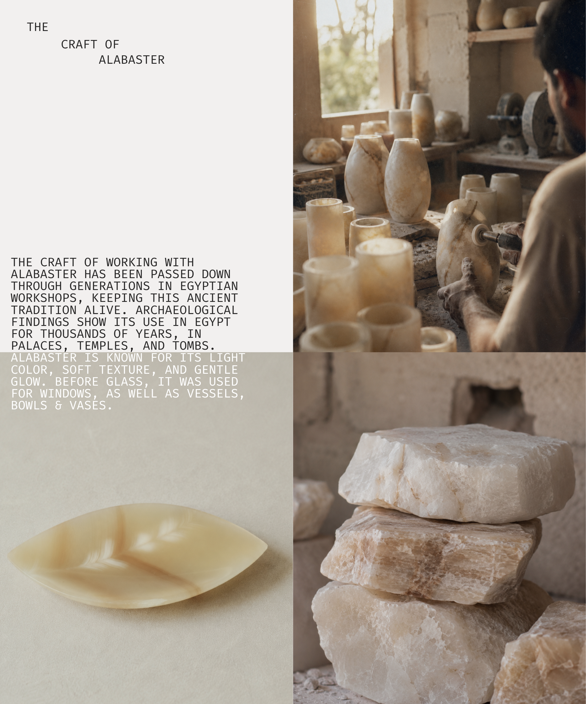 Alabaster stone vase no.3