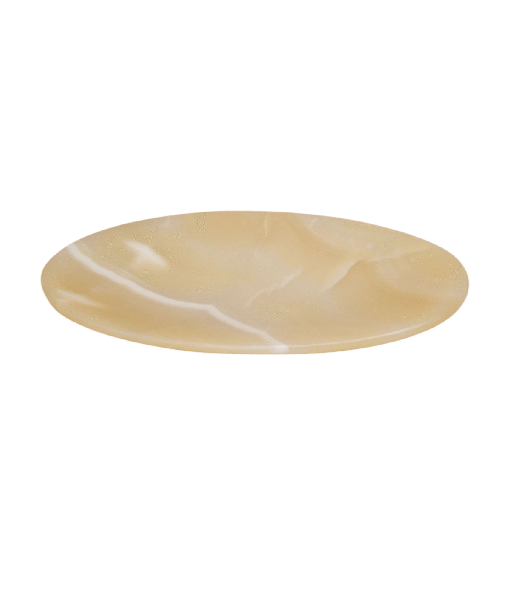 Alabaster black oval plate