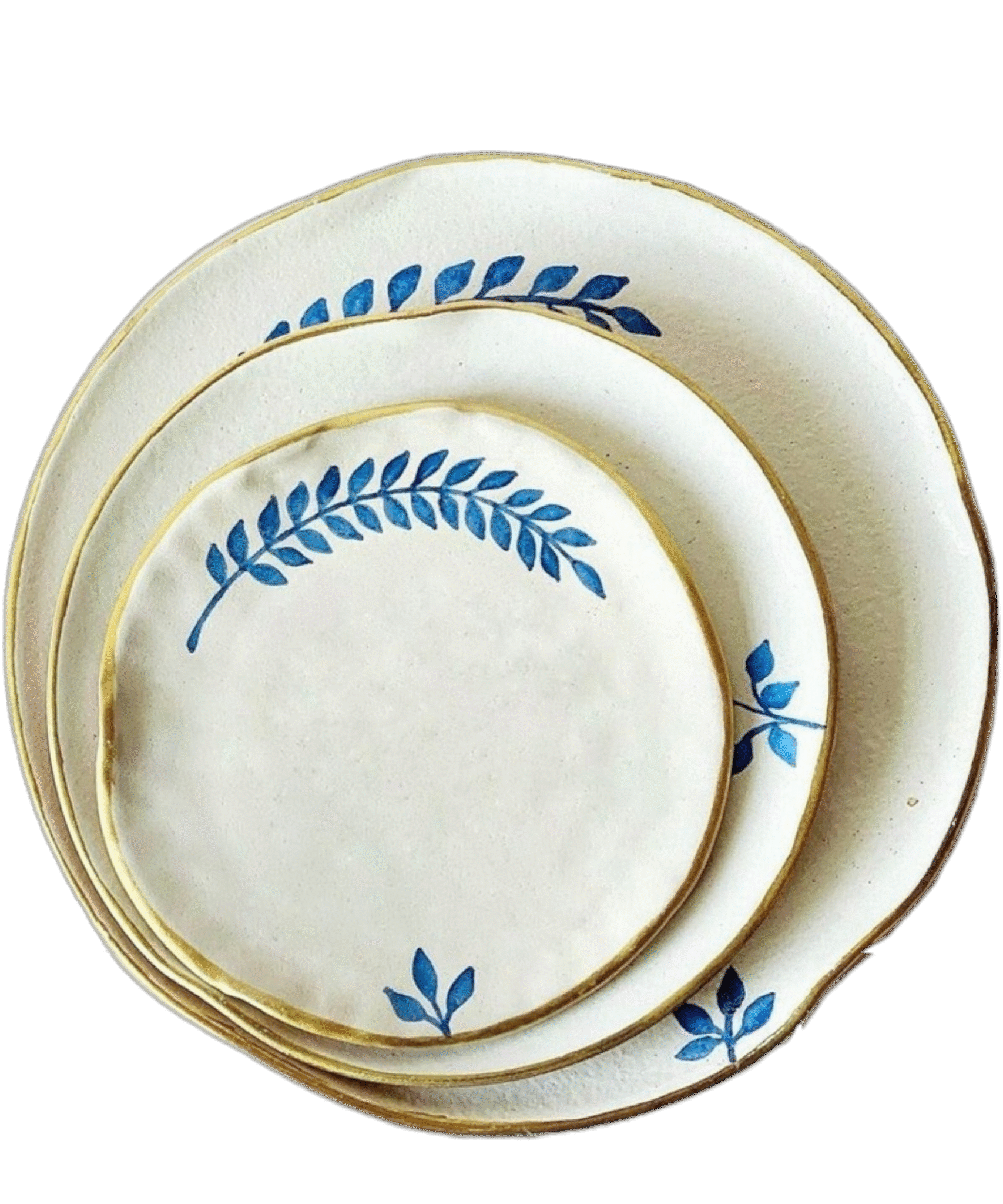 Golden breeze ceramic plate